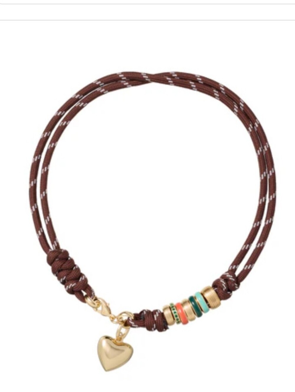 Roxanne Assoulin The Super Size Happy Cord Necklace with gold charm